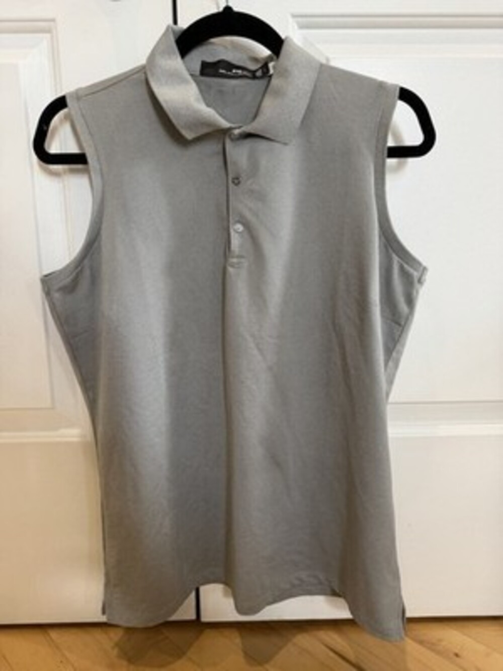 RL Ralph Lauren Grey Women’s Sleeveless Fit Polo Golf Tennis Shirt Size Large